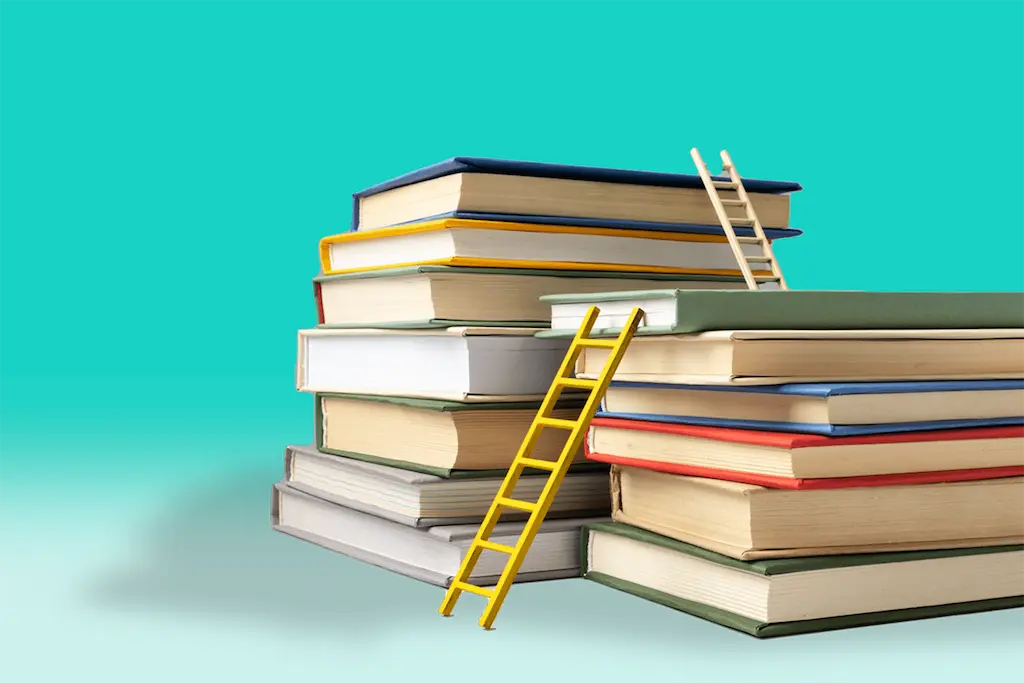 books and ladder